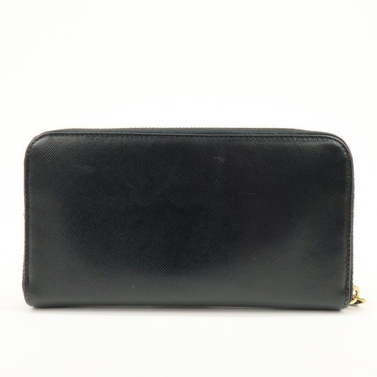 Prada Saffiano Leather Round Zippy Long Wallet Black 1M0506【Pre-order】