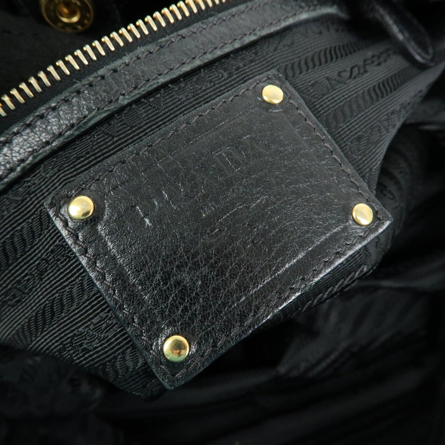 Prada Logo Leather 2Way Bag Hand Bag Shoulder Bag Black BR4083【Pre-order】