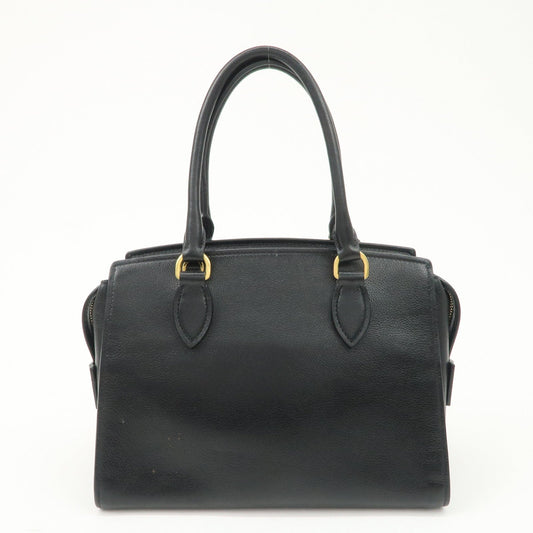 Prada Leather 2Way Bag Hand Bag Black Gold Hardware Used【Pre-order】