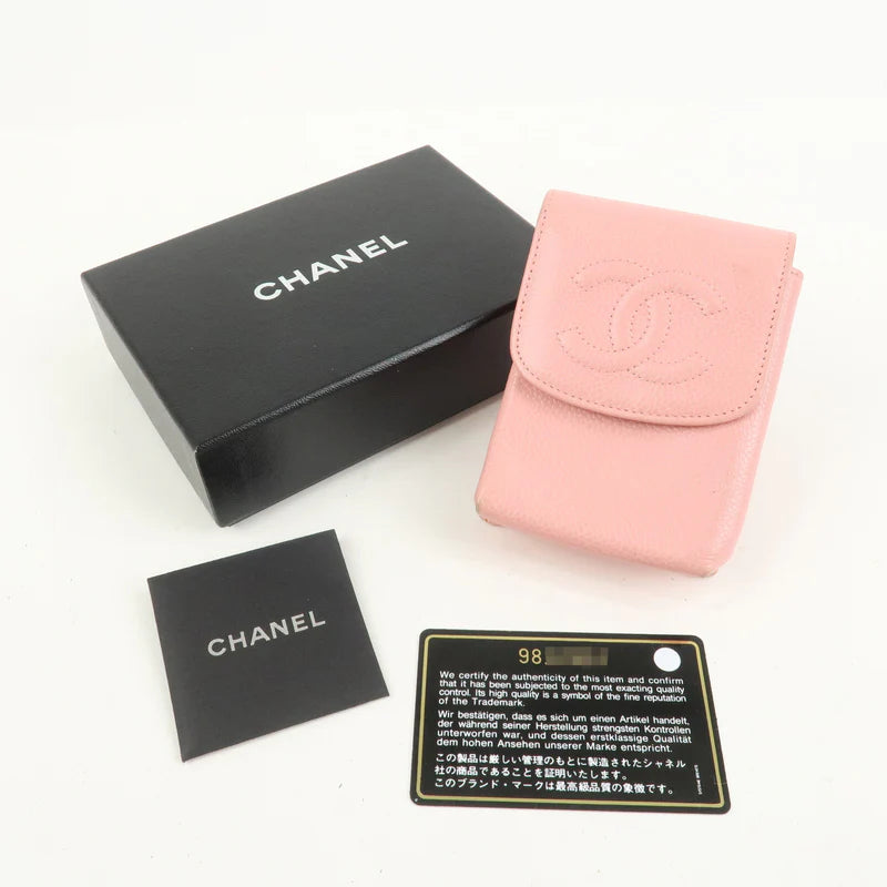 Chanel COCO Mark Caviarskin Cigarette Case【Pre-order】