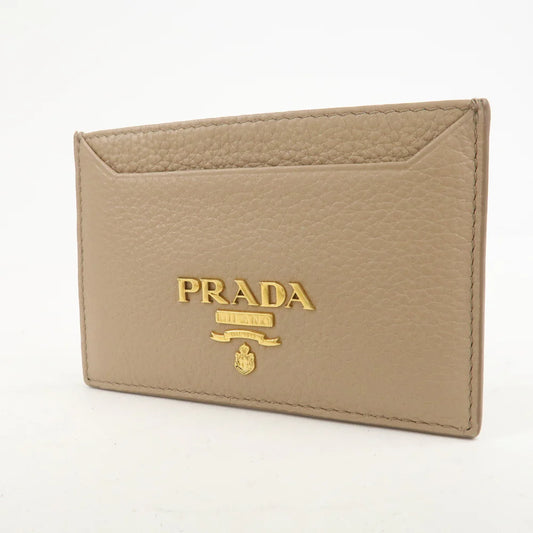 Prada Leather Card Case Card Holder Beige【Pre-order】