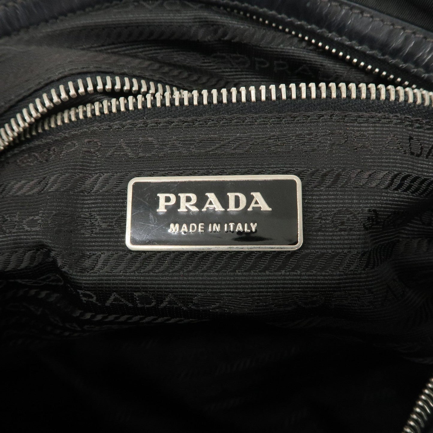 Prada Logo Nylon Leather Shoulder Bag Hand Bag Black BR3287【Pre-order】