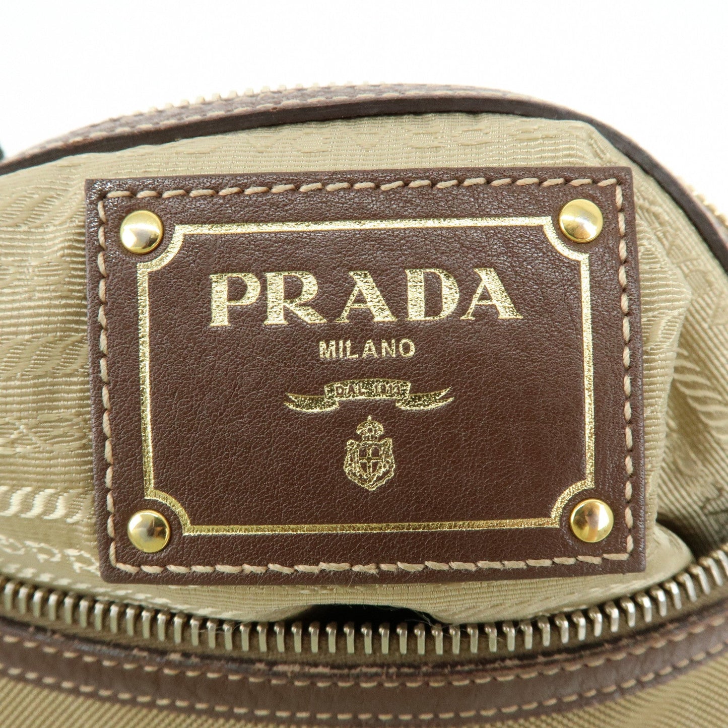 Prada Logo Jacguard Leather Shoulder Bag Crossbody Bag Brown【Pre-order】