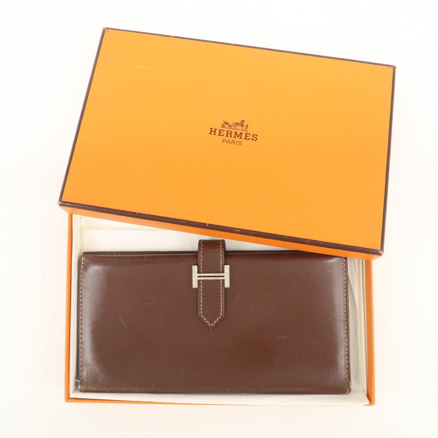 Hermes Béarn Classic Leather Long Wallet F Stamped【Pre-order】