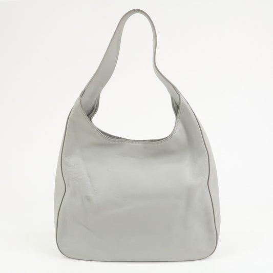 Prada Logo Leather Shoulder Bag Hand Bag Gray 1BC013【Pre-order】