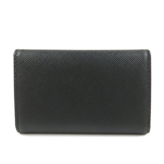 Prada Saffiano Leather 4 Ring Key Case Key Chain Black【Pre-order】