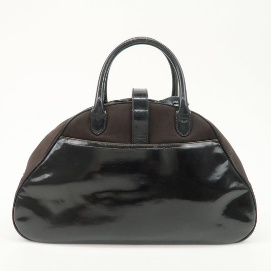 Christian Dior Double Saddle Canvas Patent Leather Hand Bag【Pre-order】