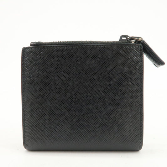 Prada Logo Saffiano Leather Compact Wallet Black 2MC066【Pre-order】