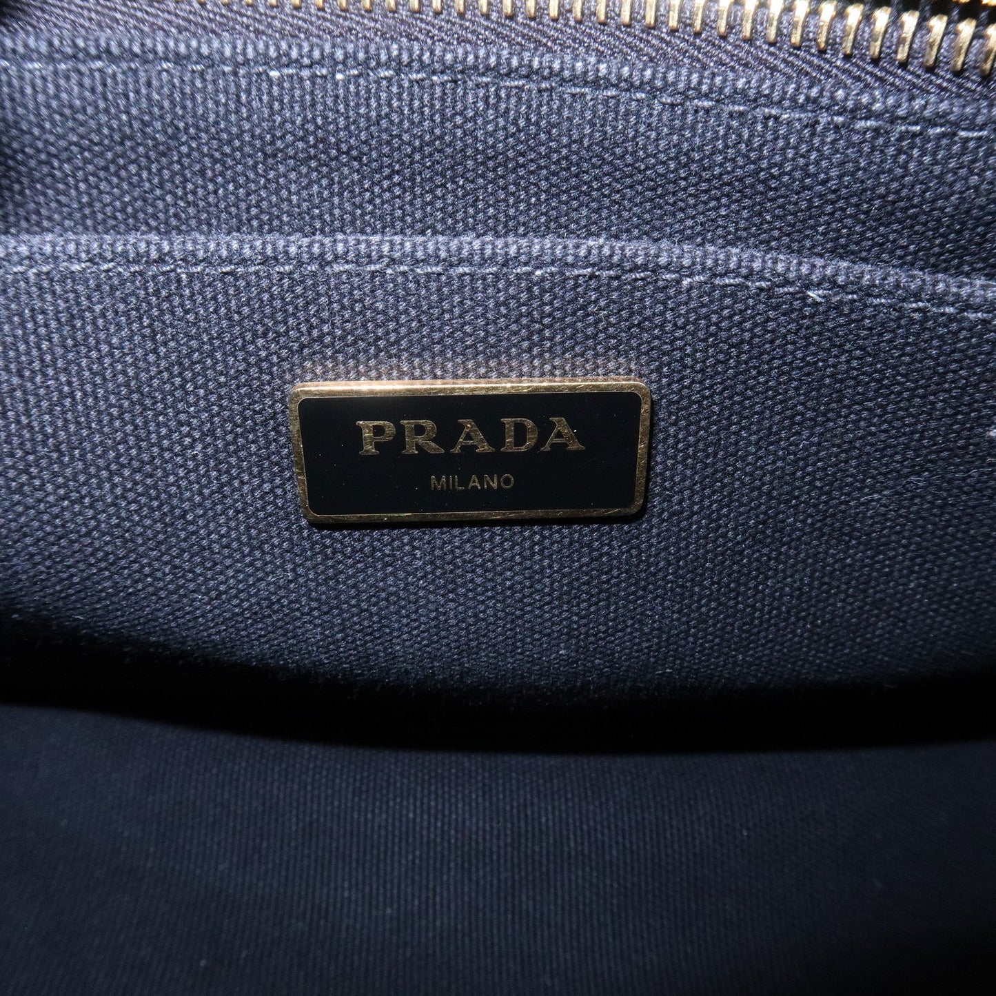 Prada Canapa Mini Triangle Logo Canvas 2Way Hand Bag Black 1BG439【Pre-order】