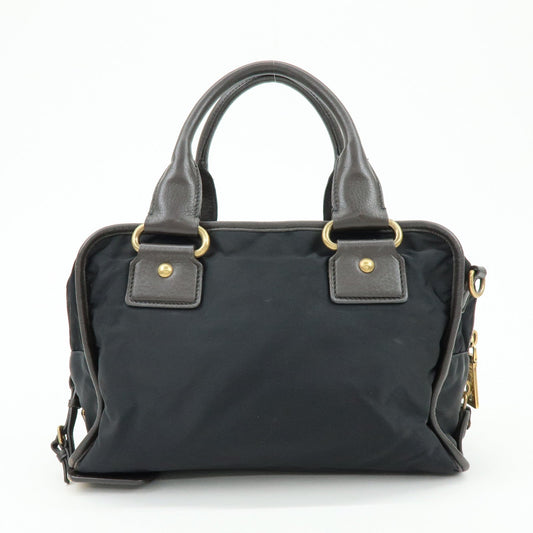 Prada Triangle Logo Nylon Leather 2Way Hand Shoulder Bag Black【Pre-order】