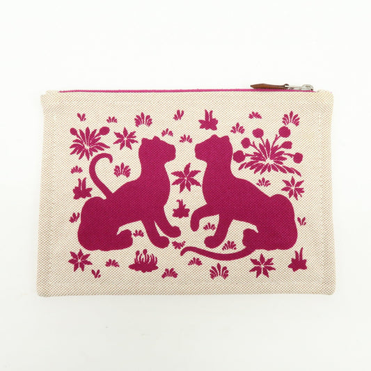 Hermes New Yachting PM Canvas Leather Flat Pouch【Pre-order】