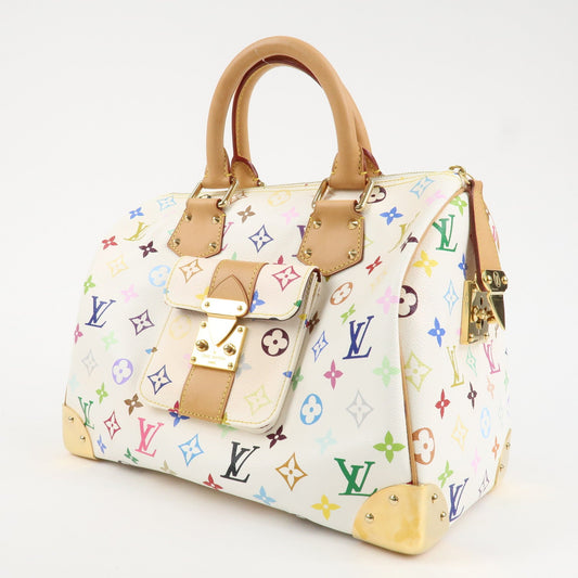 Louis Vuitton Monogram Multicolor Speedy 30 Hand Bag Blanc M92643【Pre-order】