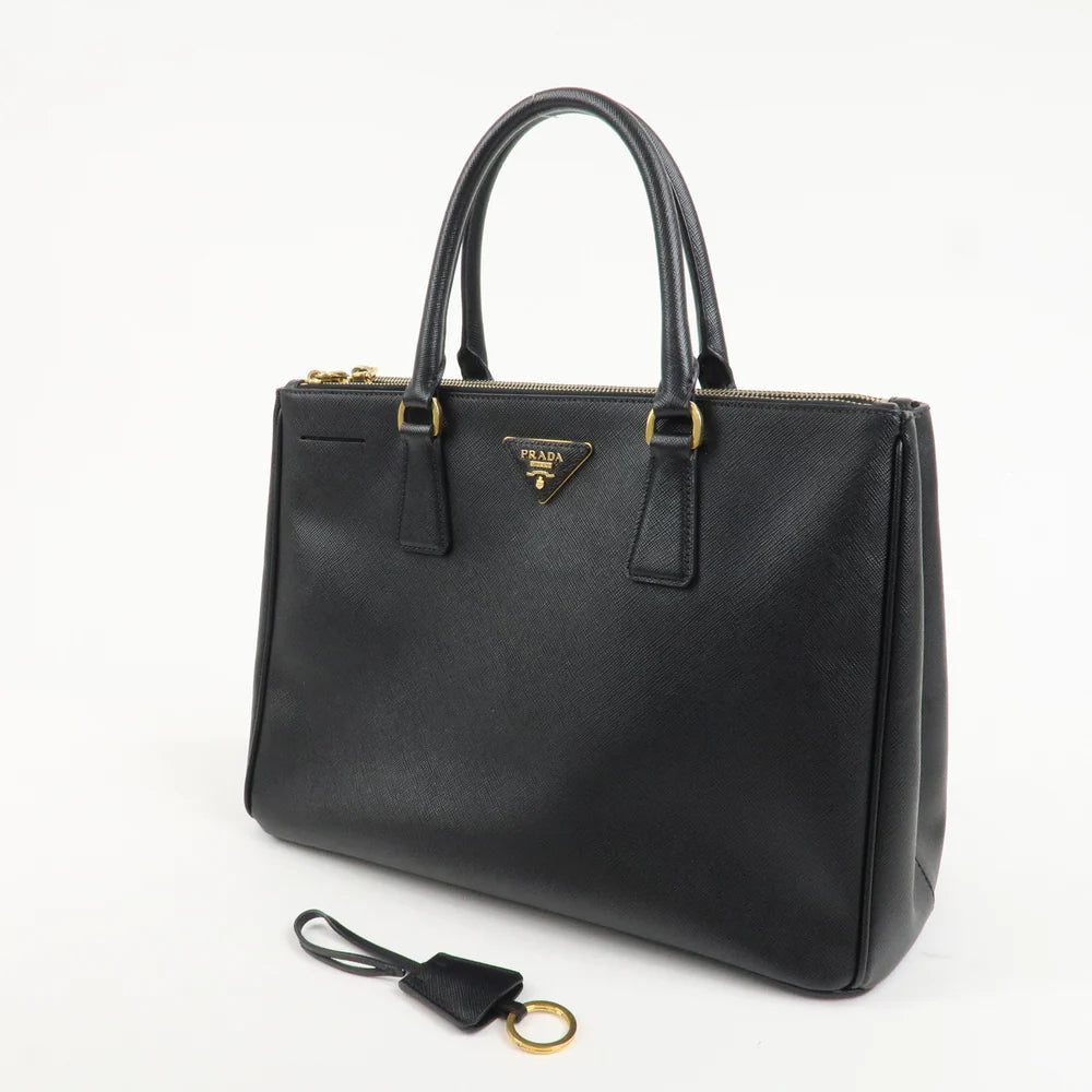Prada Triangle Logo Galleria Saffiano Leather 2Way Bag Black【Pre-order】