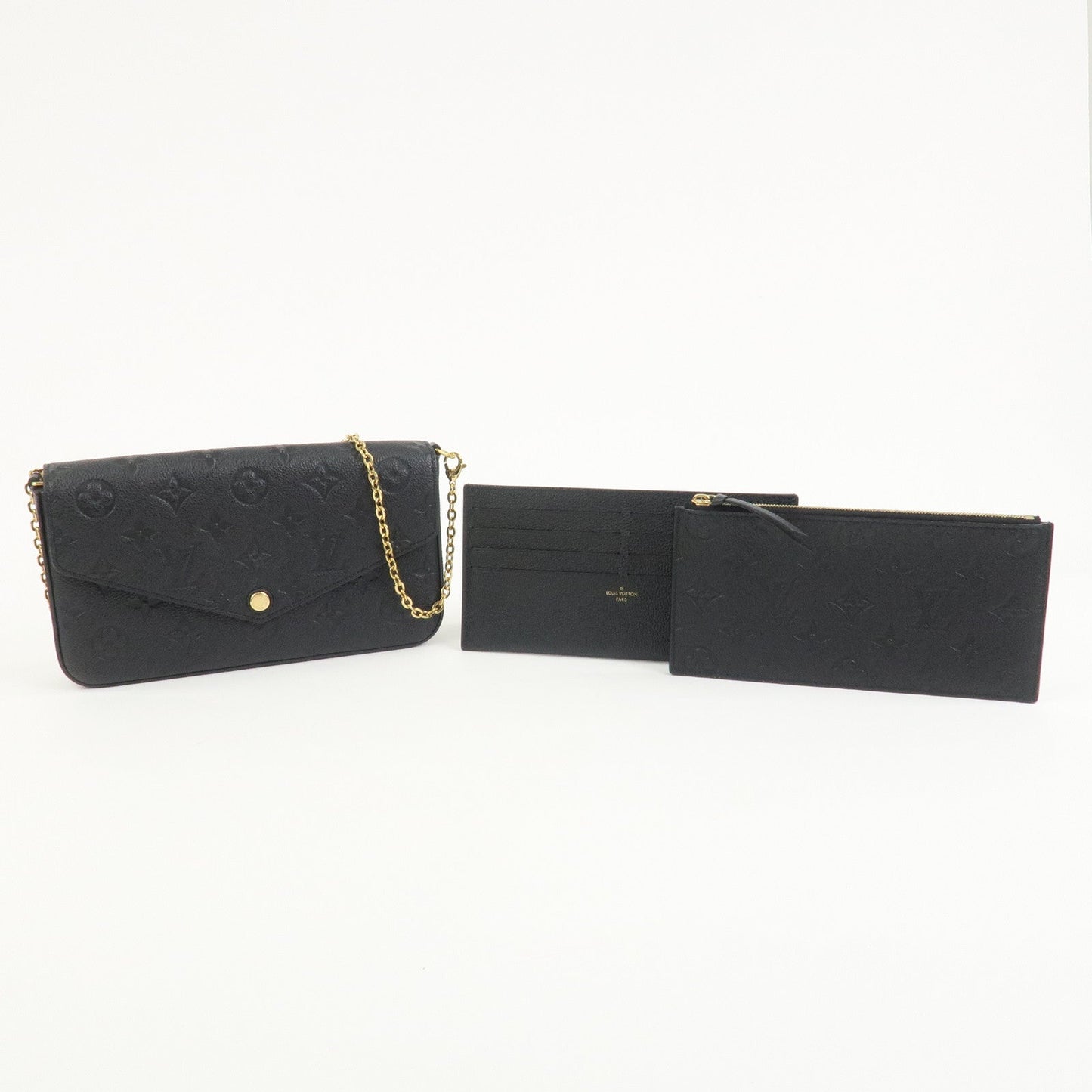 Louis Vuitton Monogram Empreinte Pochette Fテゥlicie Noir Black M82477【Pre-order】