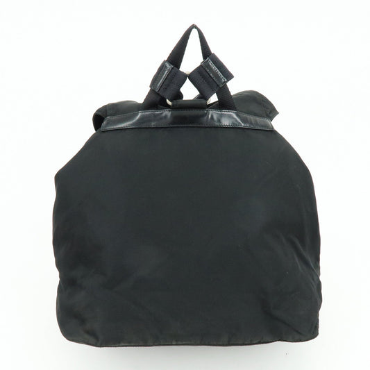 Prada Triangle Logo Nylon Leather Backpack Rucksuck Black【Pre-order】