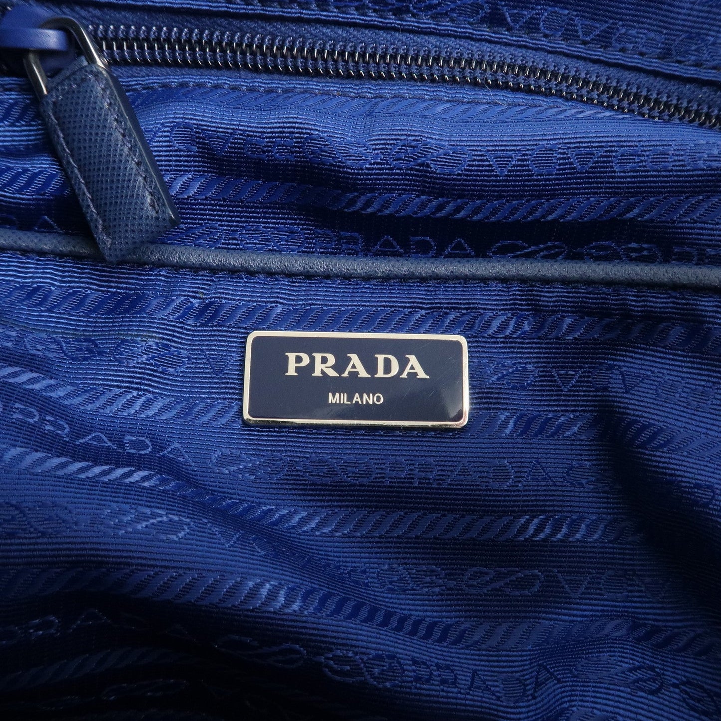 Prada Triangle Logo Nylon Saffiano Leather Backpack Navy BZ0032【Pre-order】