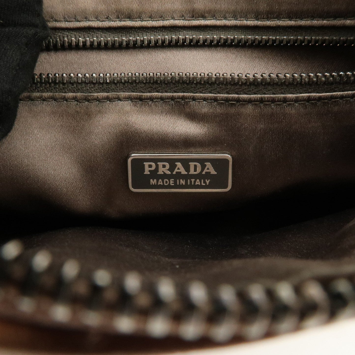 Prada Triangle Logo Leather Shoulder Bag Hand Bag Brown Used【Pre-order】