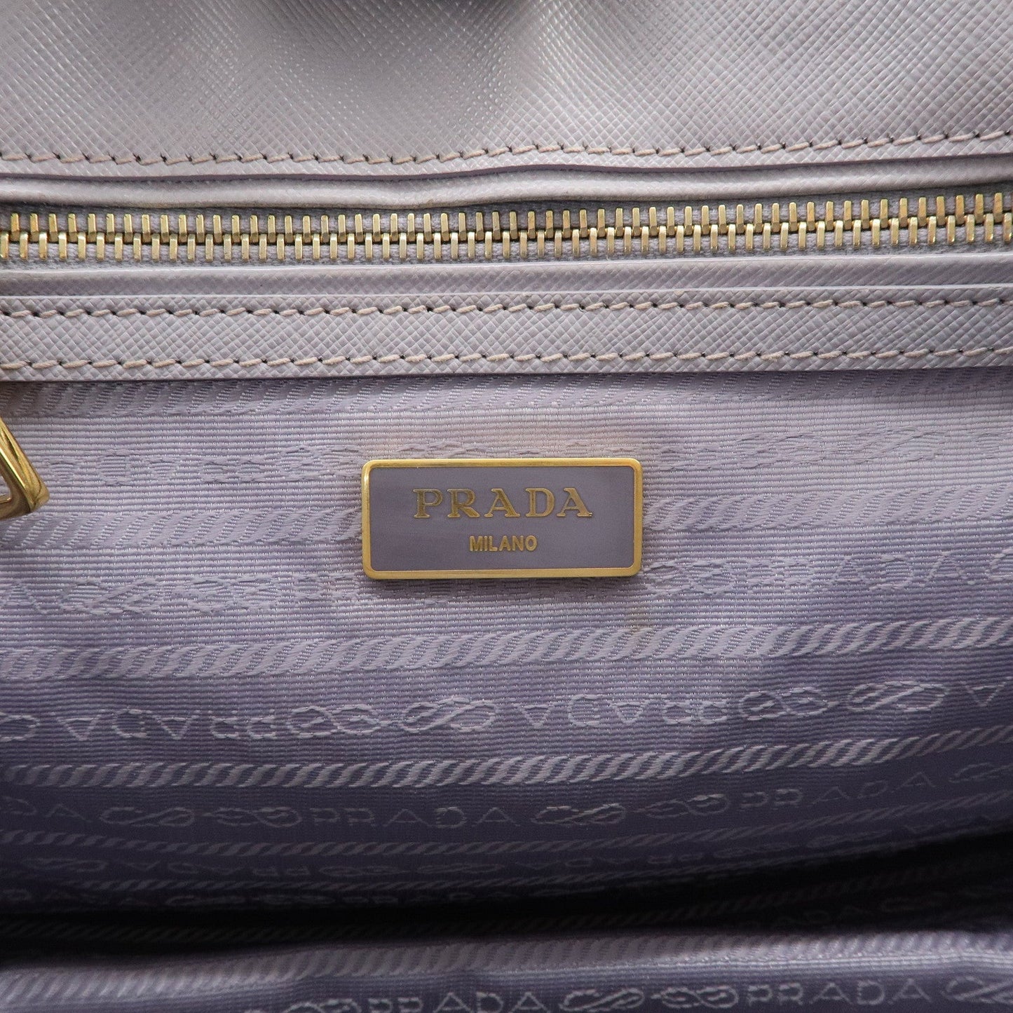 Prada Traingle Logo Galleria 2Way Shoulder Hand Bag Lavender 1BA863【Pre-order】