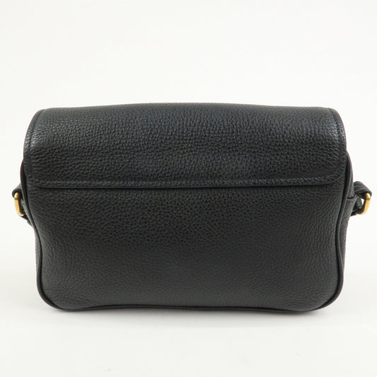 Pradq Logo Leather Shoulder Bag Black 1BD163【Pre-order】
