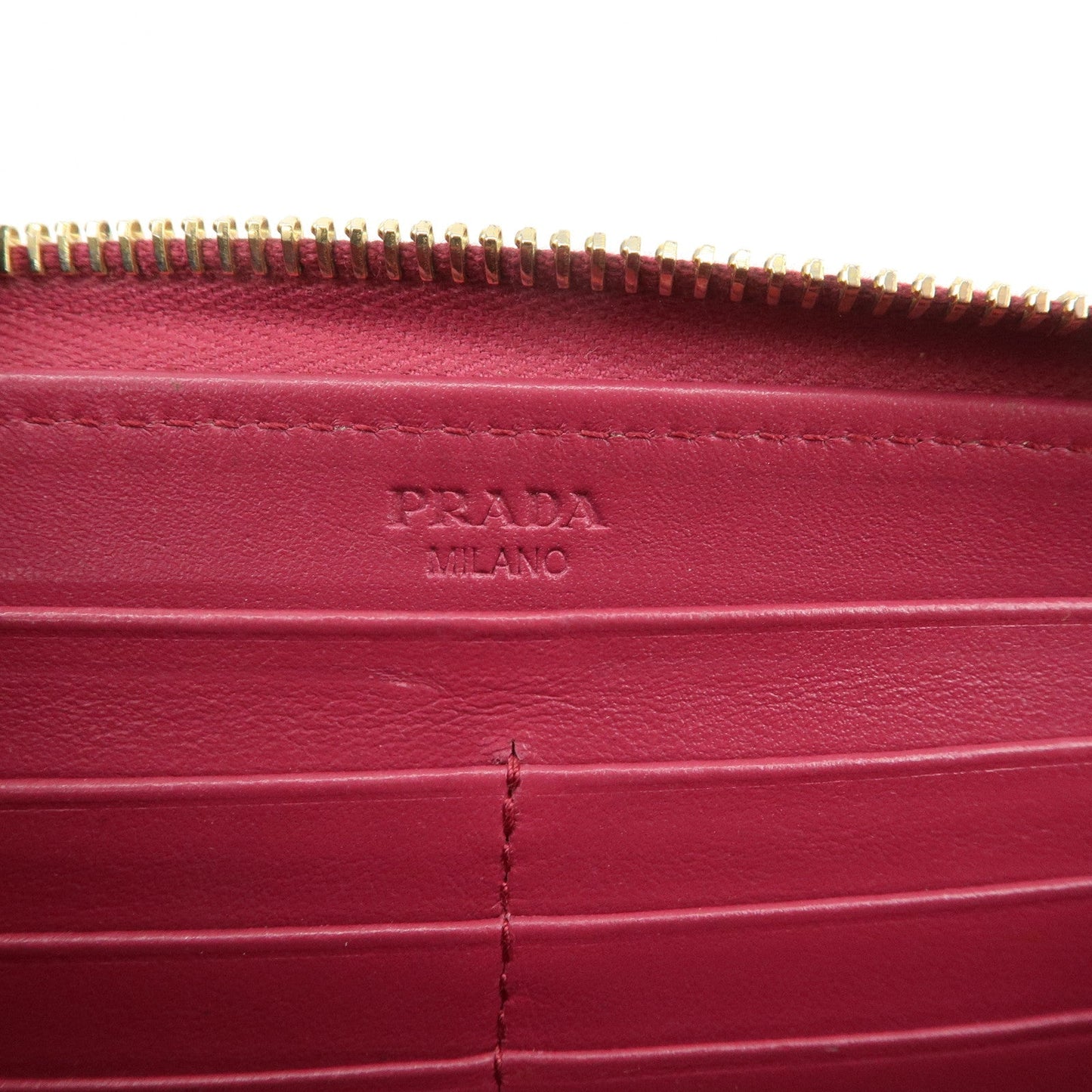 Prada Nylon Leather Round Zippy Wallet Long Wallet Pink【Pre-order】