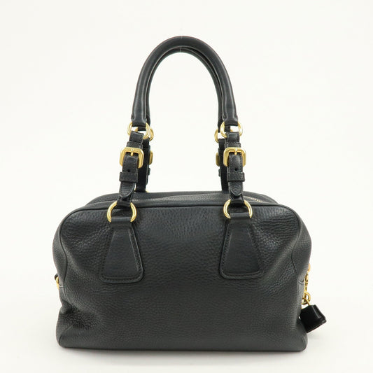 Prada Logo Leather Boston Bag Shoulder Bag Black B3091M【Pre-order】