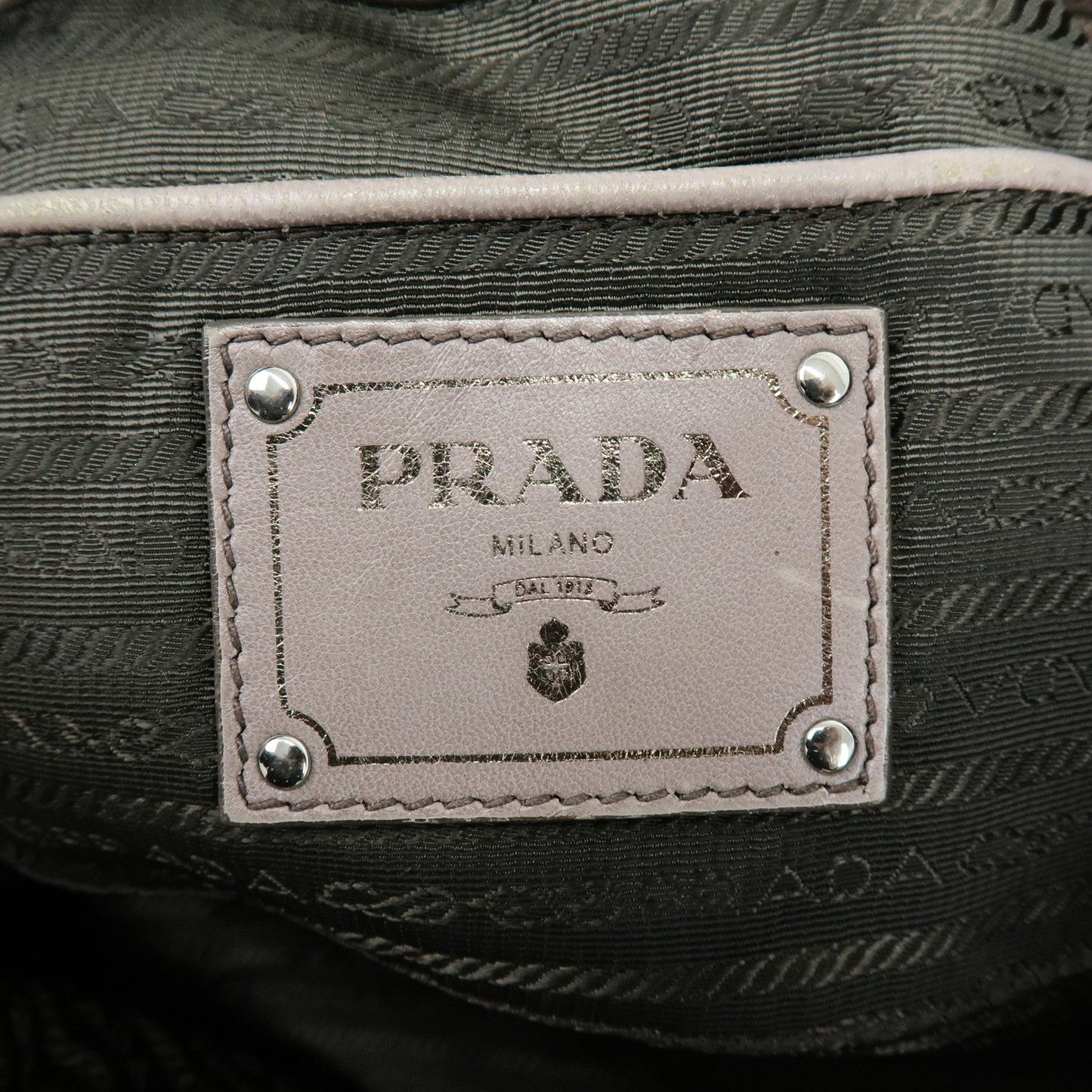 Prada Logo Leather 2Way Bag Hand Bag Shoulder Bag Gray【Pre-order】