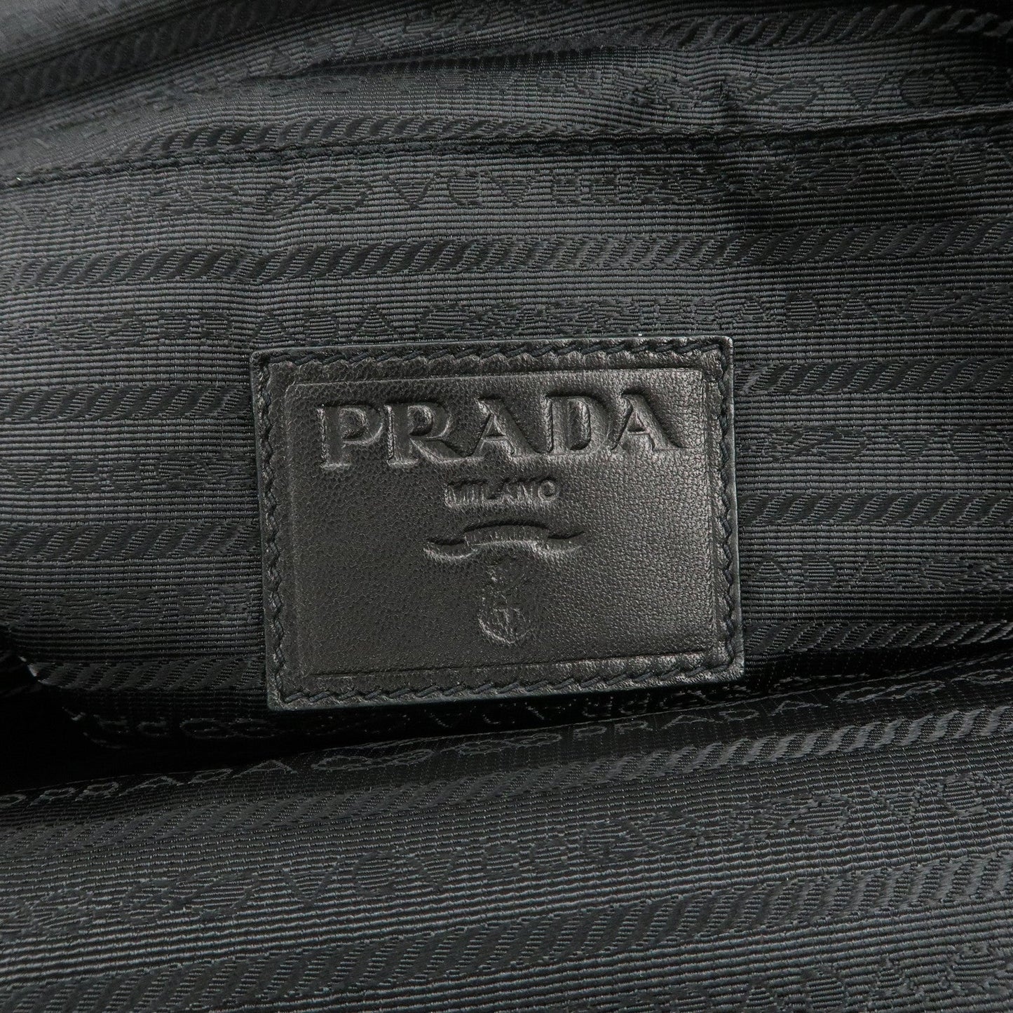 Prada Triangle Logo Lamb Skin Canvas Shoulder Crossbody Bag Black【Pre-order】