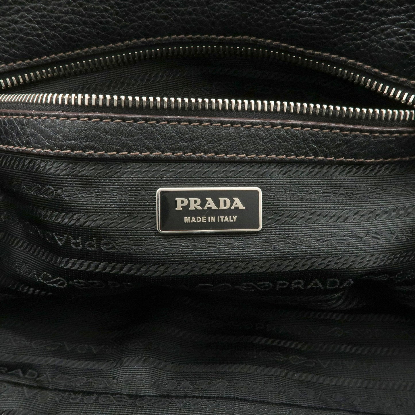 Prada Logo Leather Hand Bag Mini Boston Bag Black BL0471 Used【Pre-order】