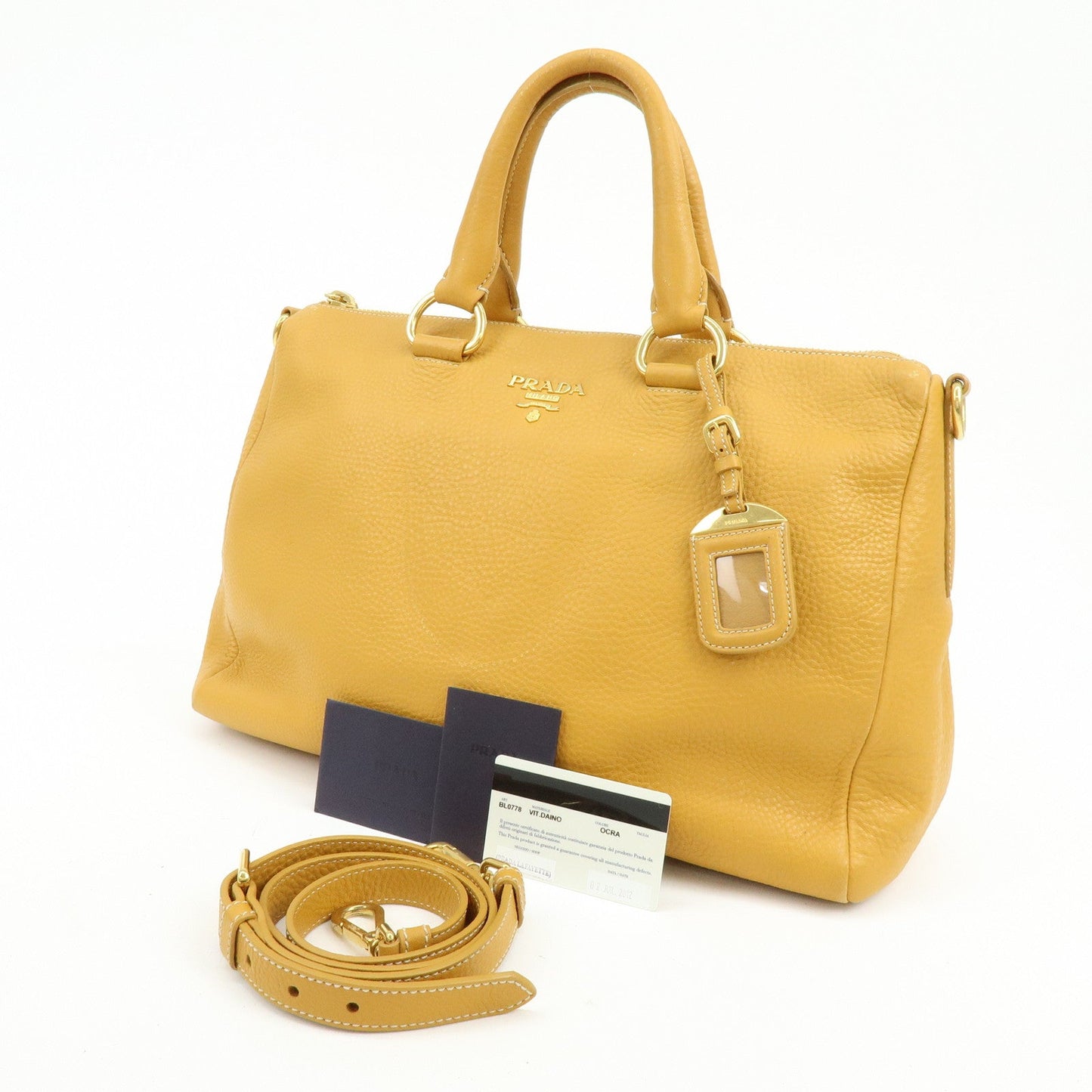 Prada Triangle Logo Leather 2Way Bag Hand Bag Shoulder Bag BL0778【Pre-order】