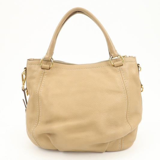 Prada Logo Leather 2Way Bag Hand Bag Shoulder Bag Camel【Pre-order】