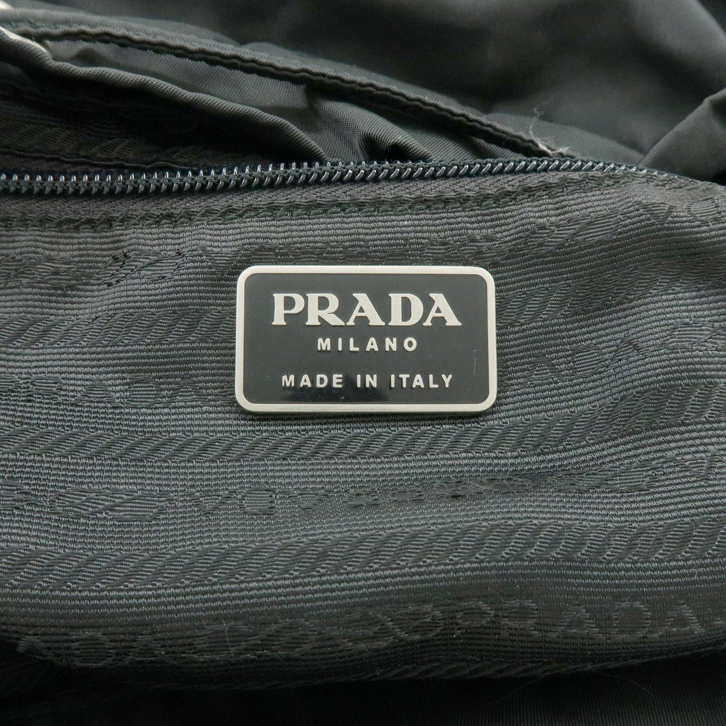 Prada Triangle Logo Nylon Leather Backpack Rucksuck Black【Pre-order】