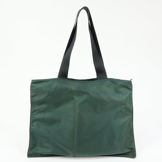 Prada Triangle Logo Nylon Leather Tote Bag Hand Bag Moss Green【Pre-order】