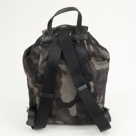 Prada Triangle Logo Nylon Camouflage Backpack Ruck Sack BZ0032【Pre-order】