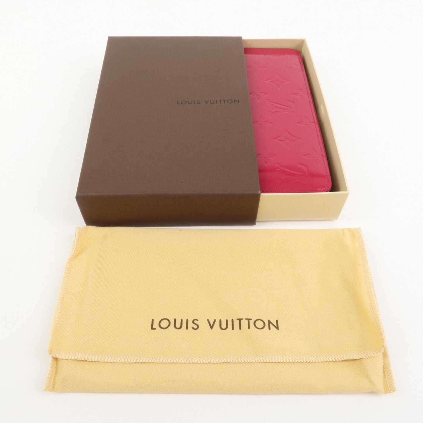 Louis Vuitton Monogram Vernis Round Zippy Wallet Rose Indien M91597【Pre-order】