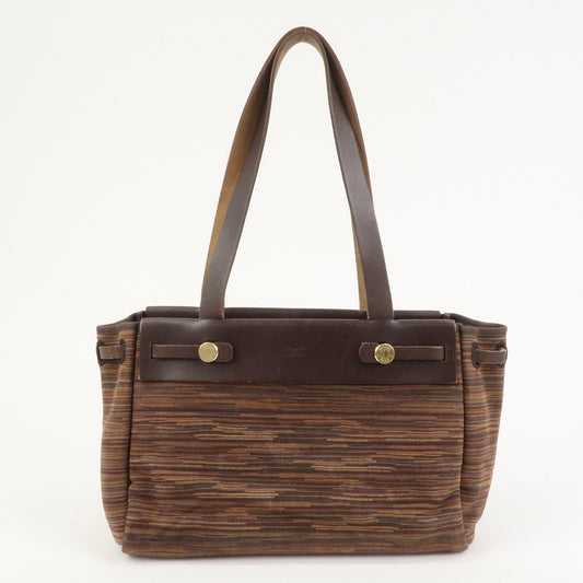 Hermes Cabas PM Airline Toile Officier Leather Shoulder Bag【Pre-order】