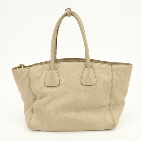 Prada Triangle Logo Leather 2Way Hand Shoulder Bag Beige BN2795【Pre-order】