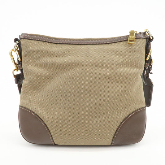 Prada Logo Jacquard Leather Shoulder Bag Beige Brown BT867A【Pre-order】