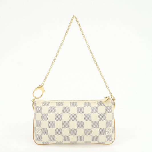 Louis Vuitton Damier Azur Pochette Milla MM Mini Pouch N60027【Pre-order】