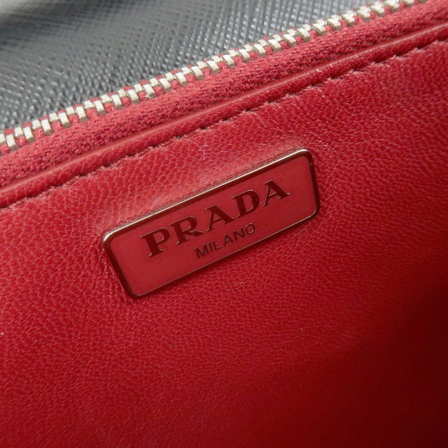 Prada Flower Print Saffiano Leather Shoulder Bag Hand Bag Black【Pre-order】
