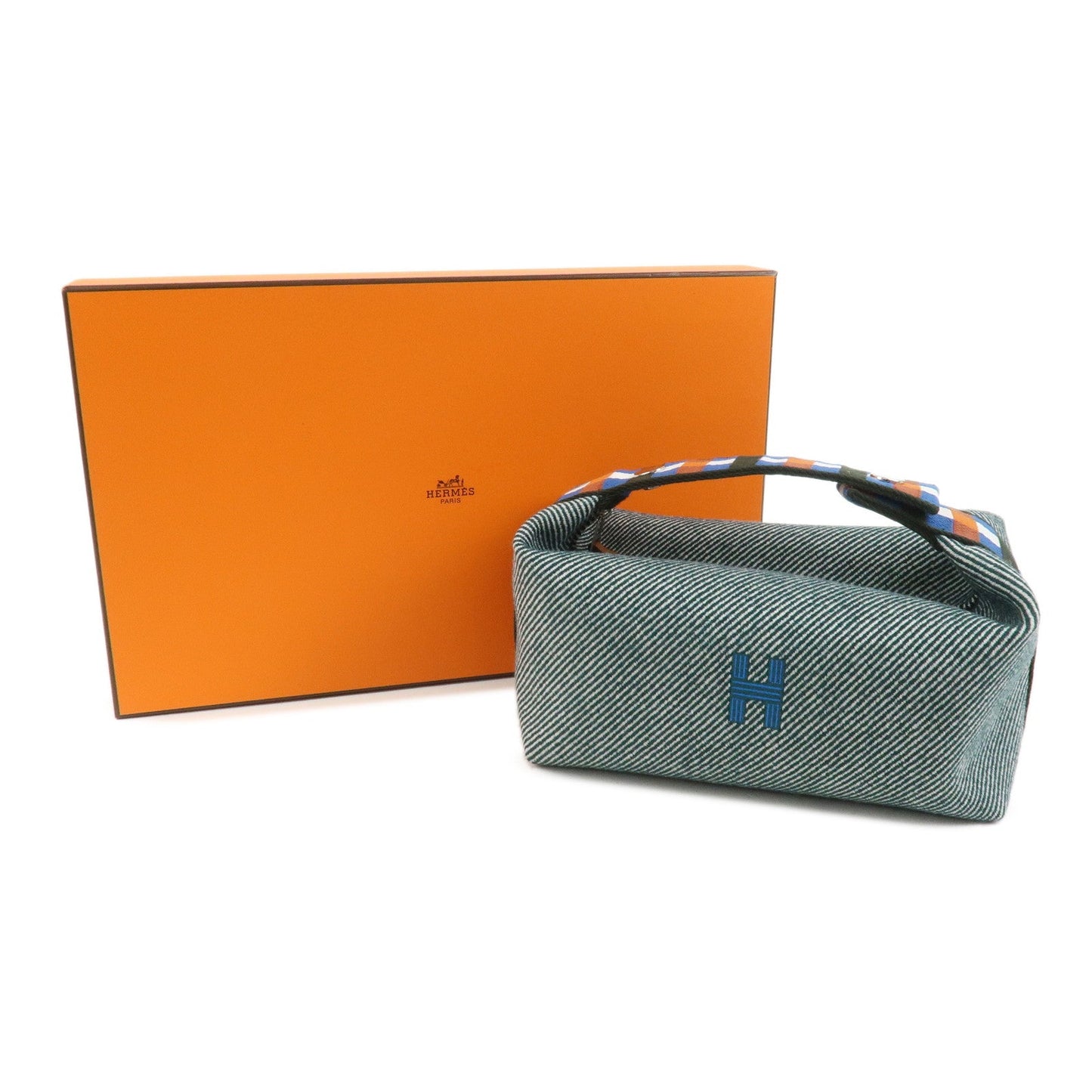 Hermes Bride A Brac PM Canvas Leather Plaid Hand Bag Pouch【Pre-order】