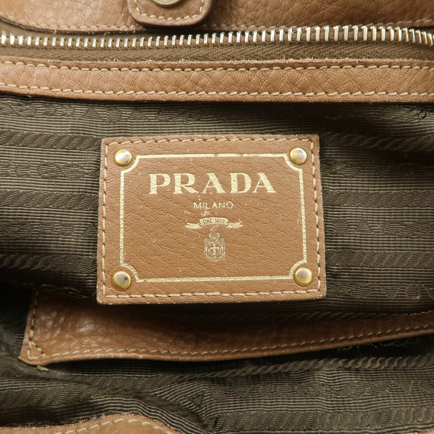 Prada Calf Leather 2Way Bag Hand Bag Shoulder Bag Brown【Pre-order】