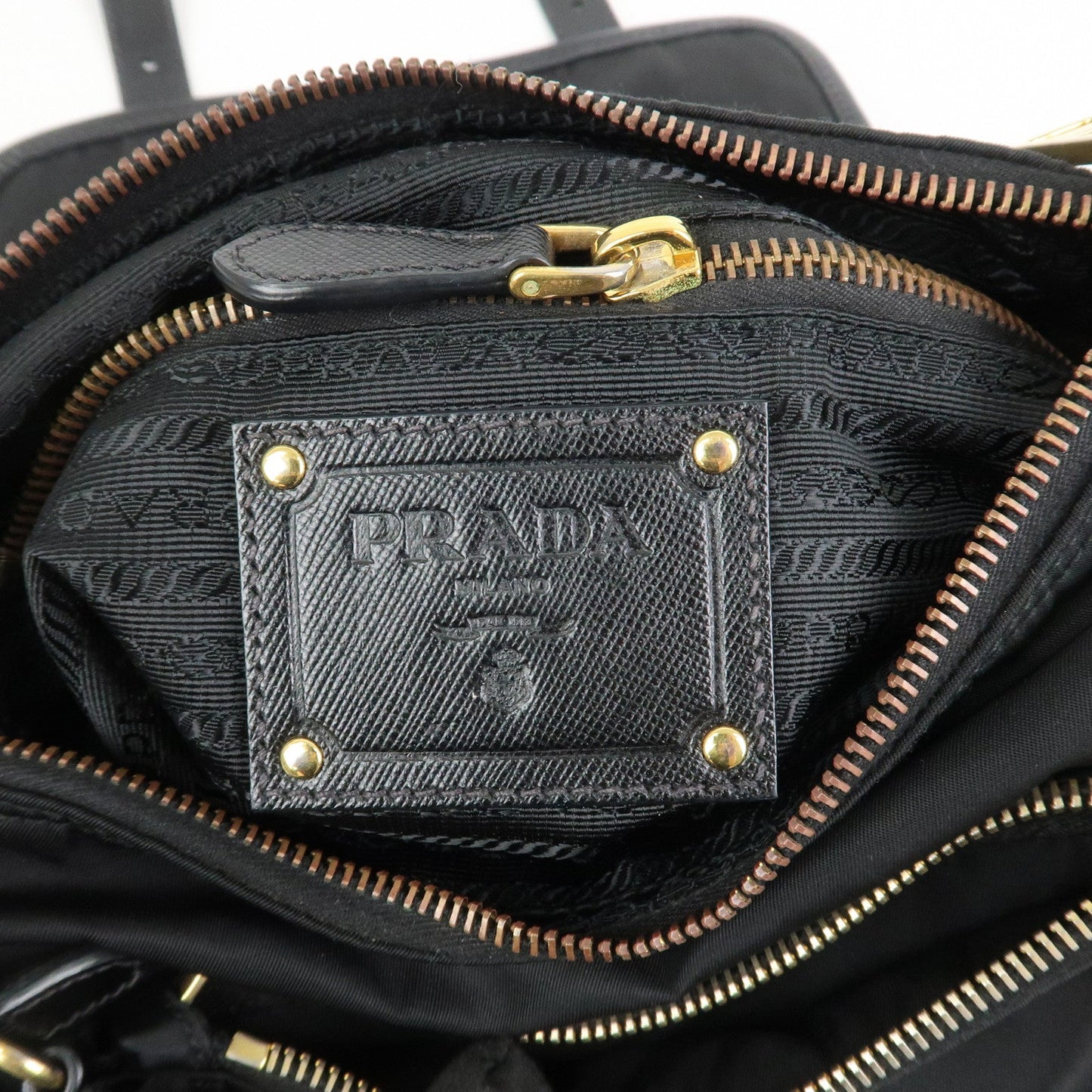 Prada Logo Nylon Saffiano Leather Shoulder Bag Crossbody Bag Black【Pre-order】