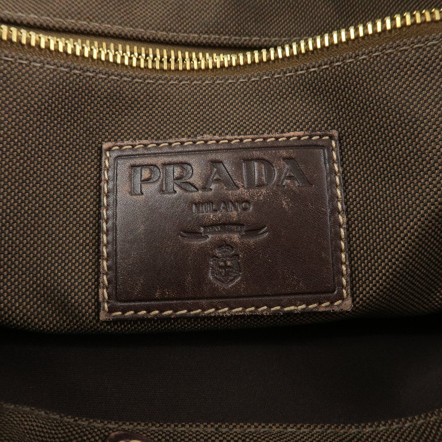 Prada Jacauard Canvas Leather Tote Bag Shoulder Bag Brown BR3579【Pre-order】