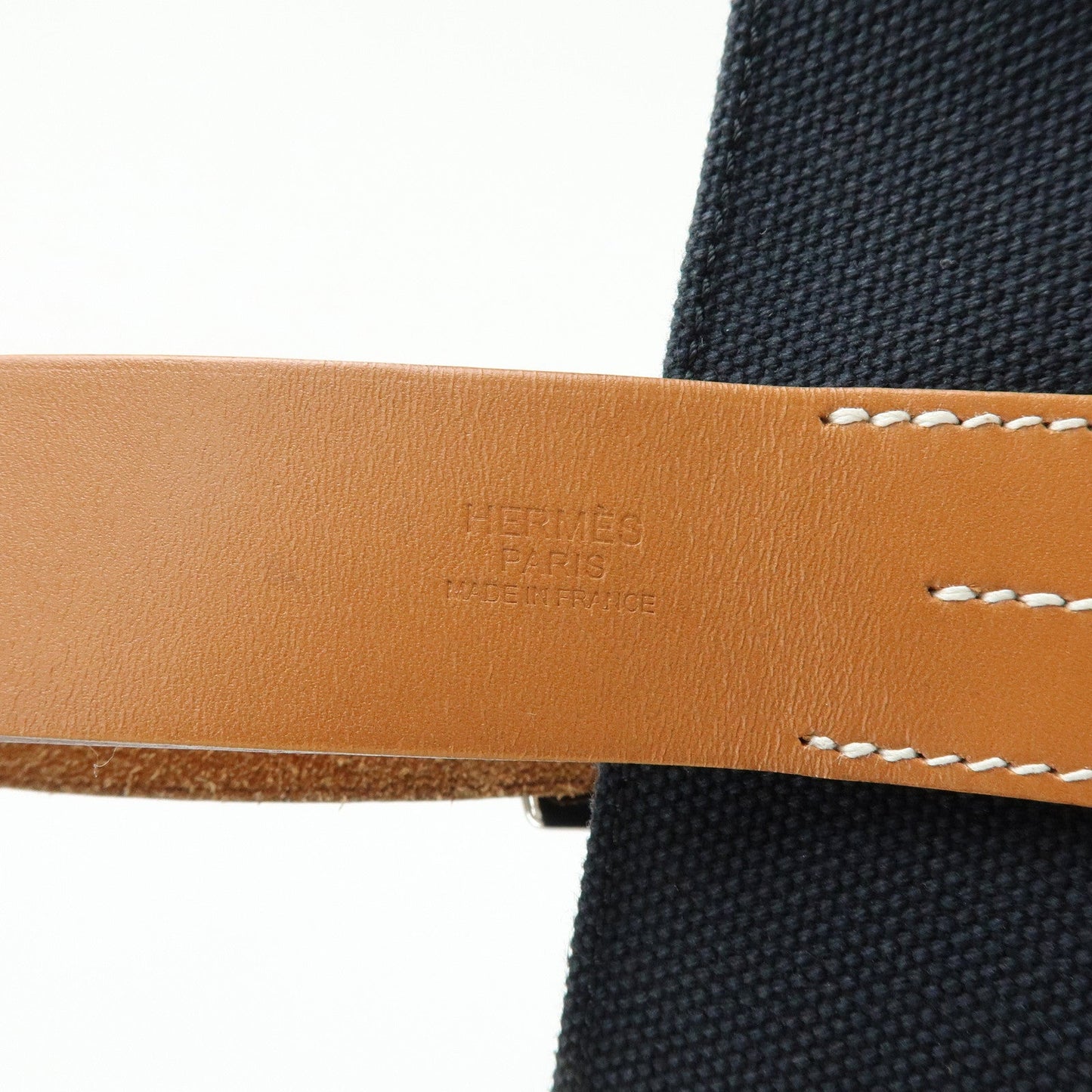 Hermes Étrivière 41 Veau Tadelakt Toile Goéland Canvas Tote Bag【Pre-order】