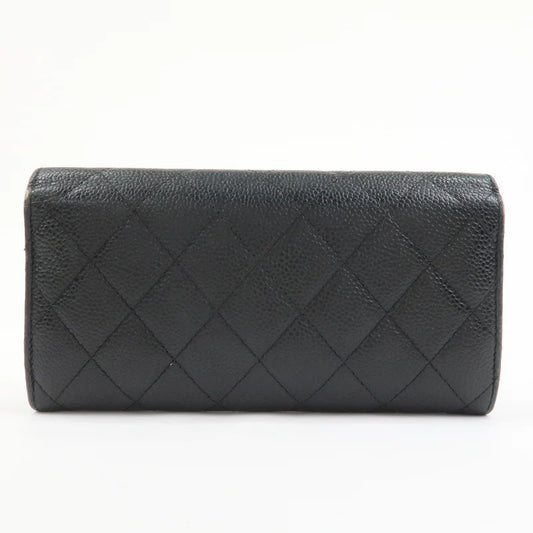 Chanel Coco Mark Matelasse Caviarskin Long Flap Wallet【Pre-order】