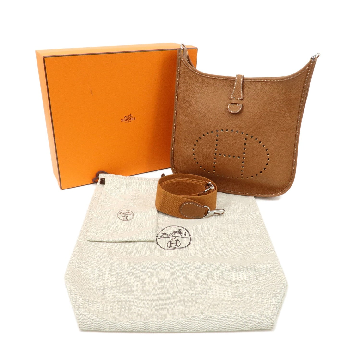Hermes Taurillon Clemence Evelyn 3PM B Stamp Shoulder Bag【Pre-order】