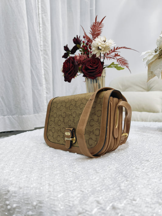 Celine PVC 米黃 Crossbody Bag