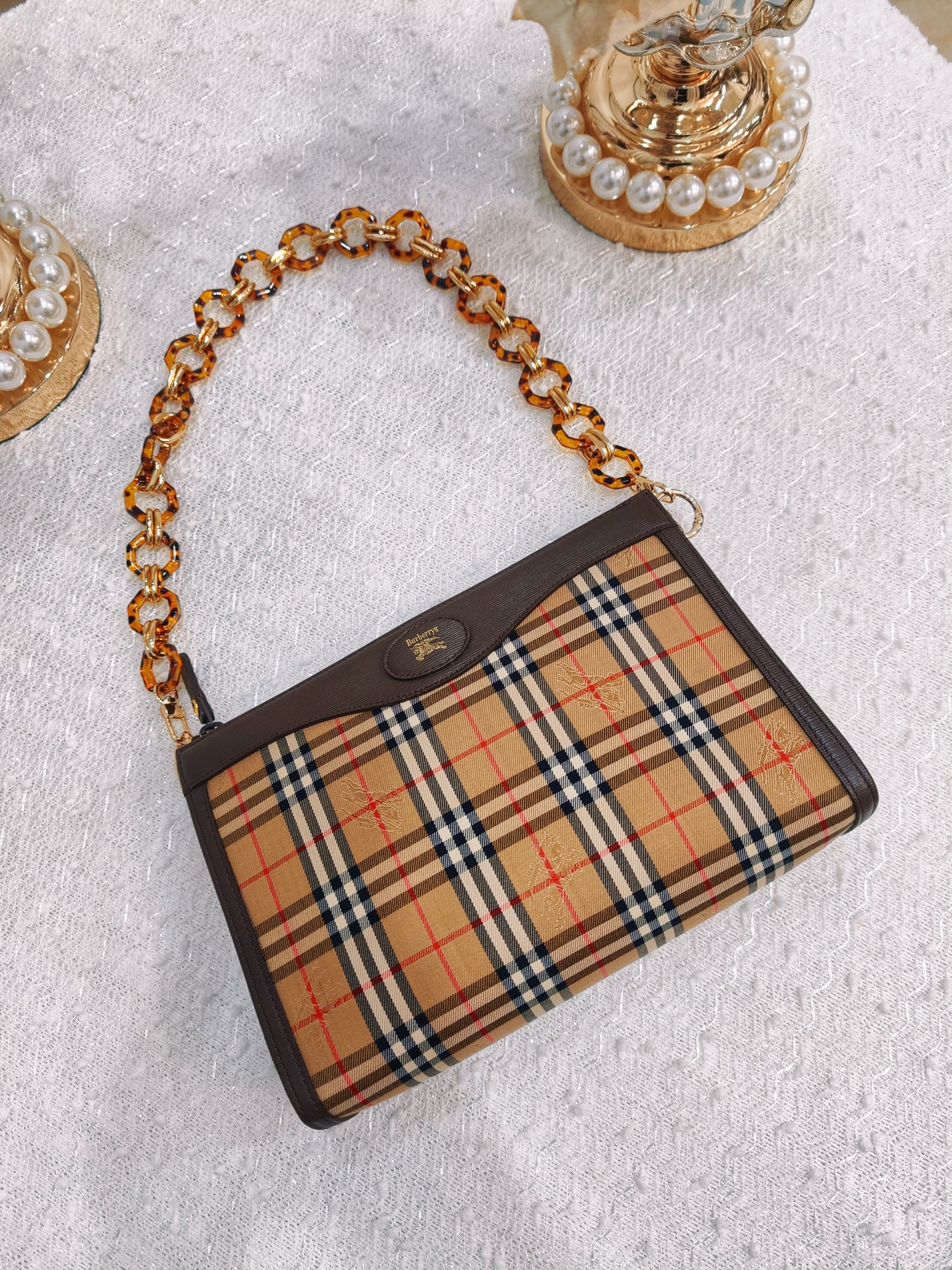 Burberry 經典格紋 Pouch