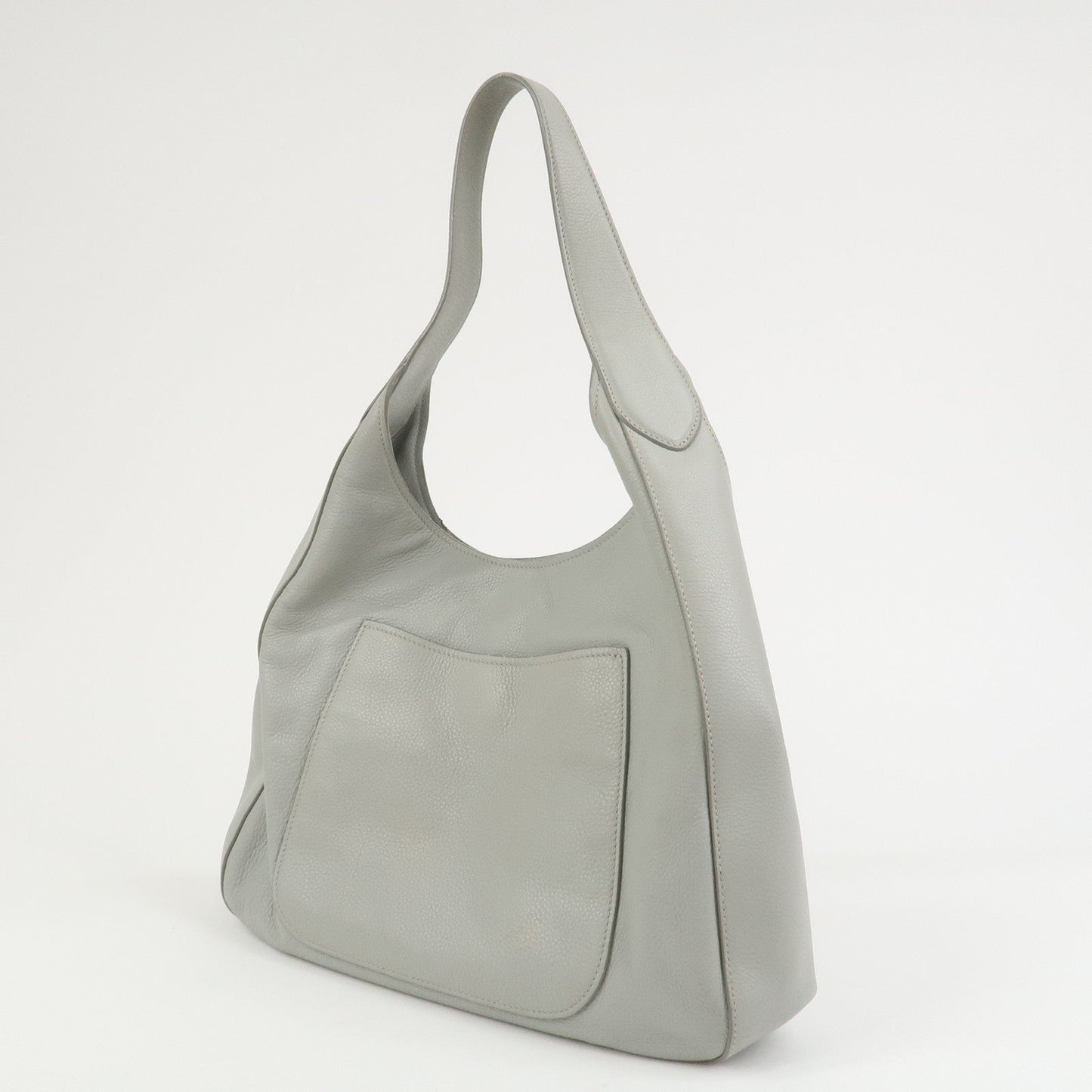 Prada Logo Leather Shoulder Bag Hand Bag Gray 1BC013【Pre-order】