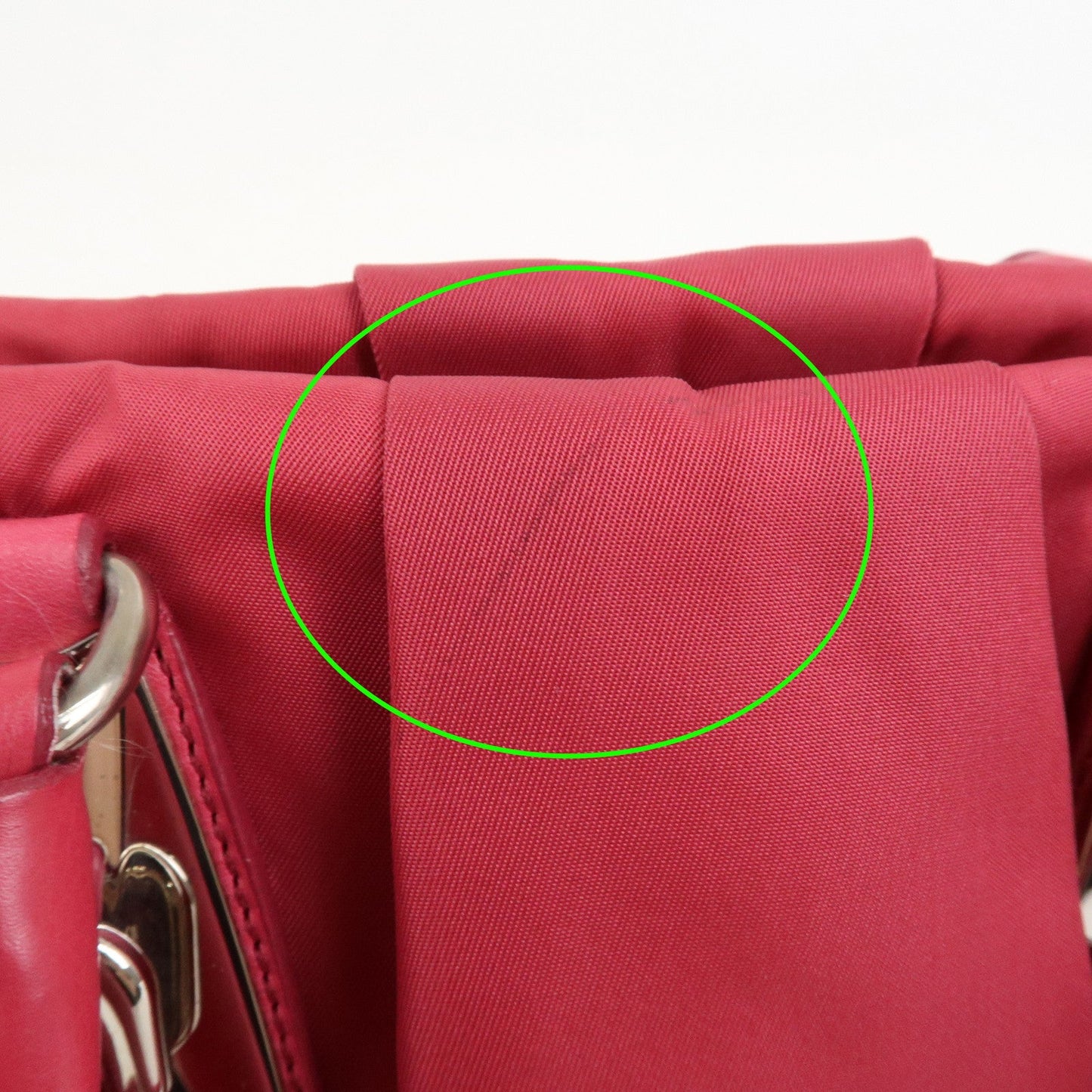 Prada Logo Nylon Leather 2Way Bag Hand Bag Shoulder Bag Pink【Pre-order】